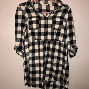 Black and white flannel dress. Size large